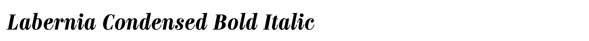 Labernia Condensed Bold Italic image
